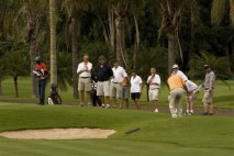 Lush, sub-tropical greens at Kambaku surrounded with occassional bunker challenges!