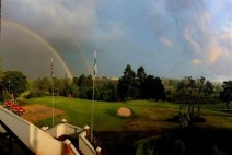 During summer months there are occassionally brief and spectacular thunder storms.